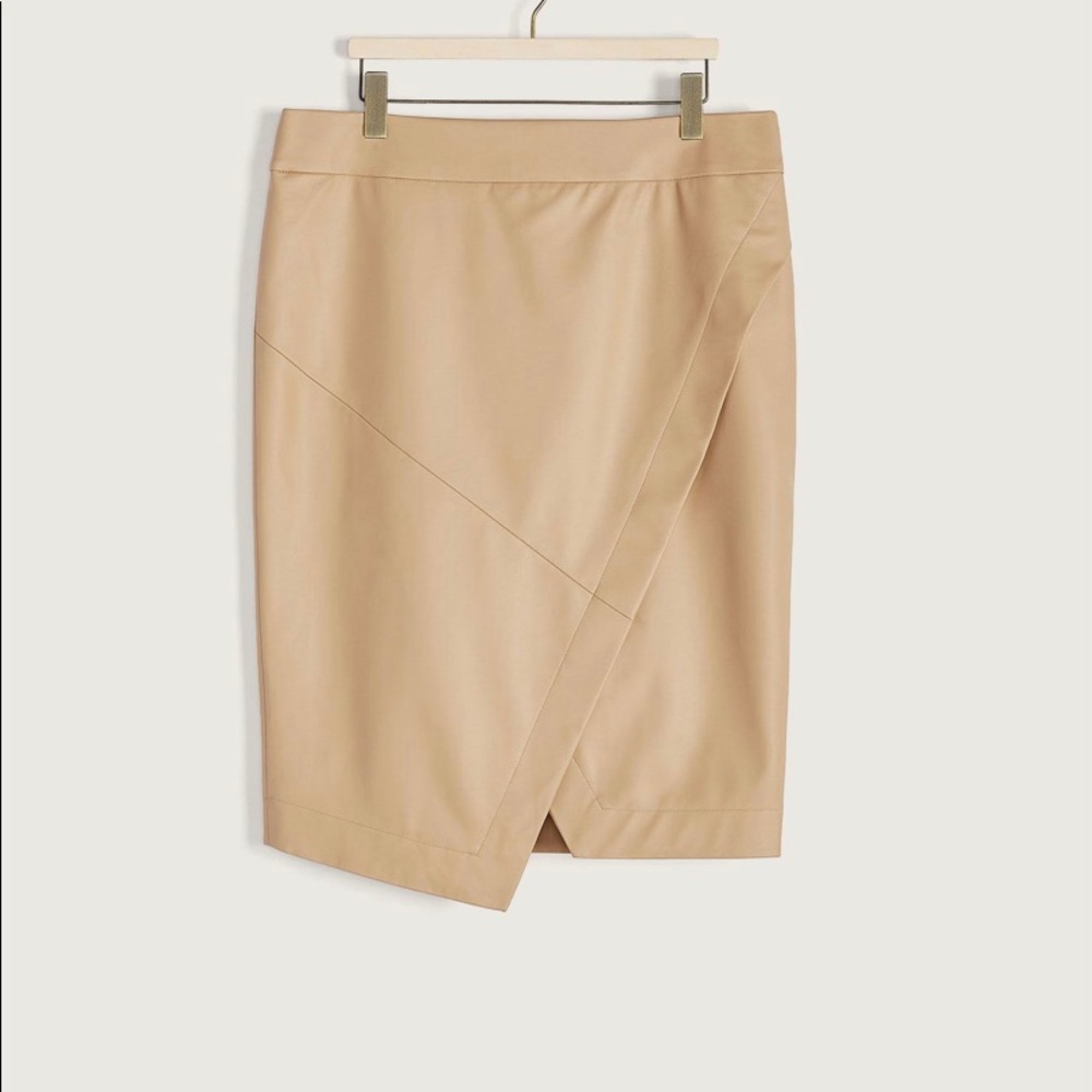 High-Waist Faux-Wrap Skirt